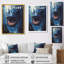 «Blue Deep Giant Fish Monster», art mural Sea Creatures-1834199106-1834199097