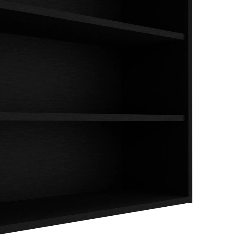 Armoire de cuisine murale noire avec rangement ouvert - H 30 po x l 36 po x P 12 po, panneau de particules, style moderne, à gratter, convient aux épices, bols, pots montés pour 12 po, look, magasins et pots, ajoute