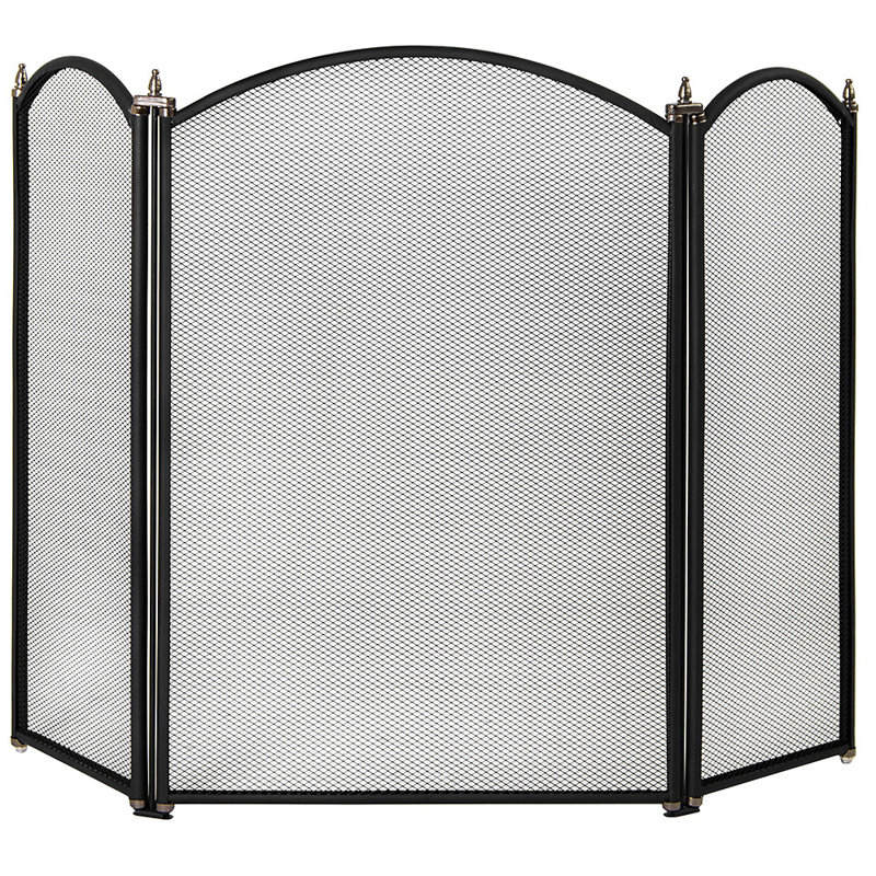 Selby 3 Panel Iron Fireplace Screen