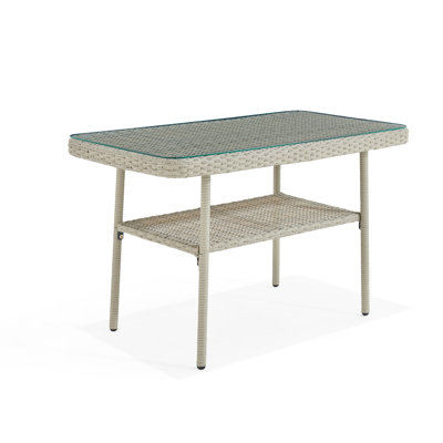 Rectangular Metal Outdoor Coffee Table , 106.68cm cm W 55.88cm cm D
