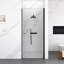 Porte de douche circulaire semi-sans cadre l 24 po x H 72 po avec verre trempé de 1 po d'épaisseur (6 mm)-123404548