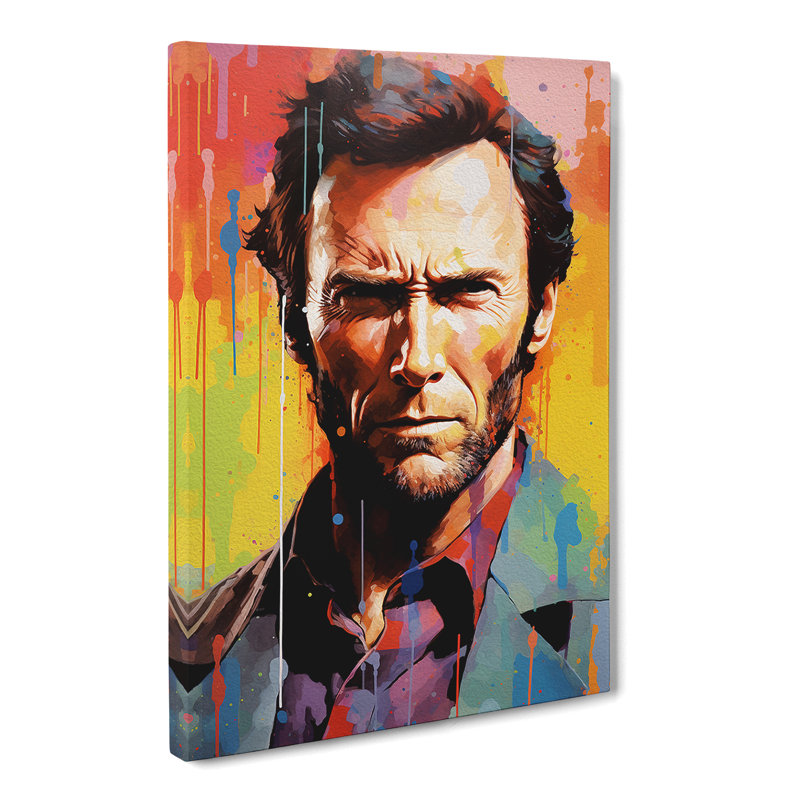 Clint Eastwood Colour Field - No Frame Print, 60cm H x 40cm W x 3cm D
