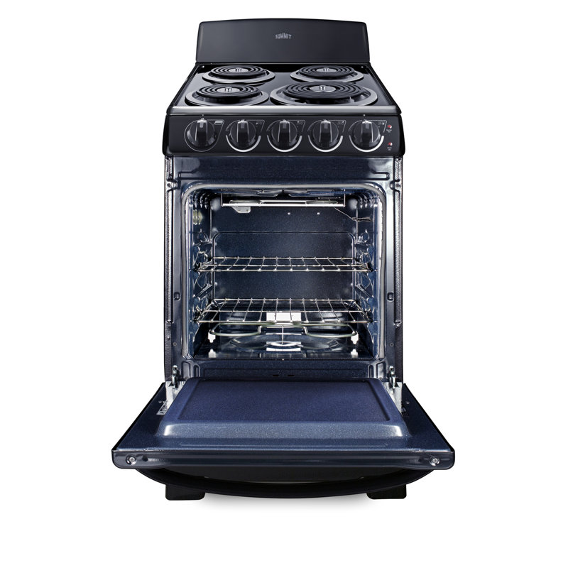 Summit Appliance 20" Wide Black Electric Coil Range
