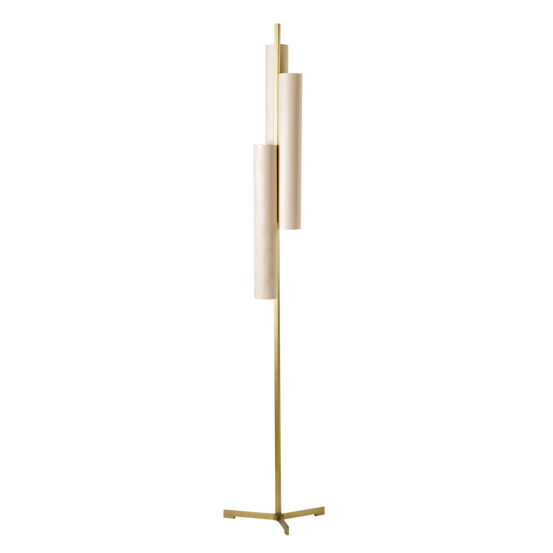 Black Note LED Floor Lamp, Gold, Ivory White