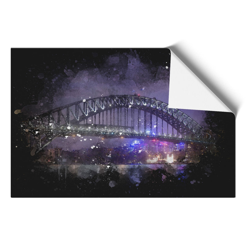 Harbour Bridge in Sydney - Unframed Painting, 42cm H x 59cm W x 0.1cm D