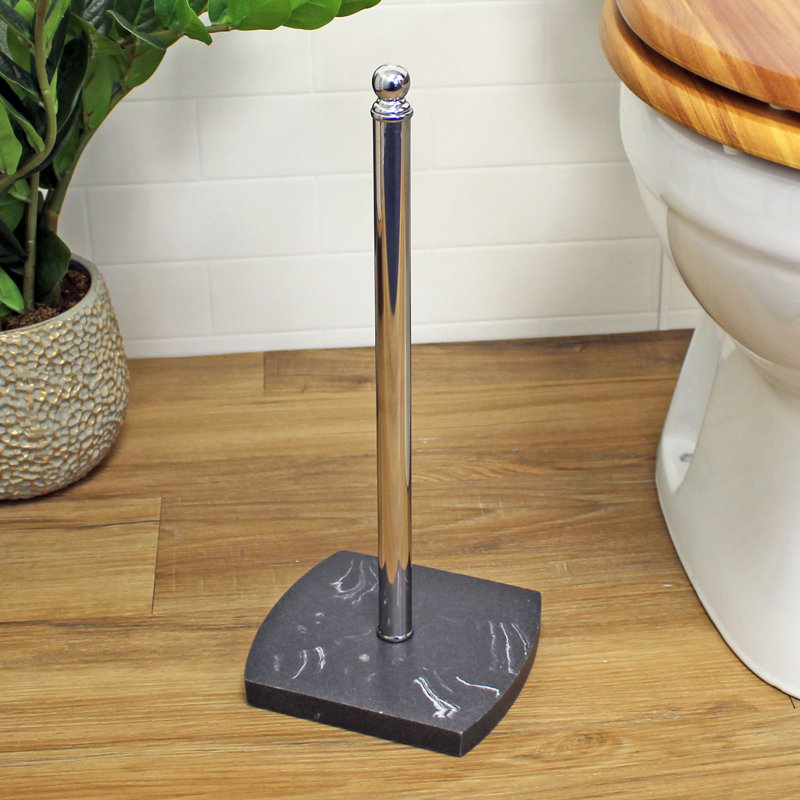 Cvetko Free Standing Toilet Paper Holder, Grey