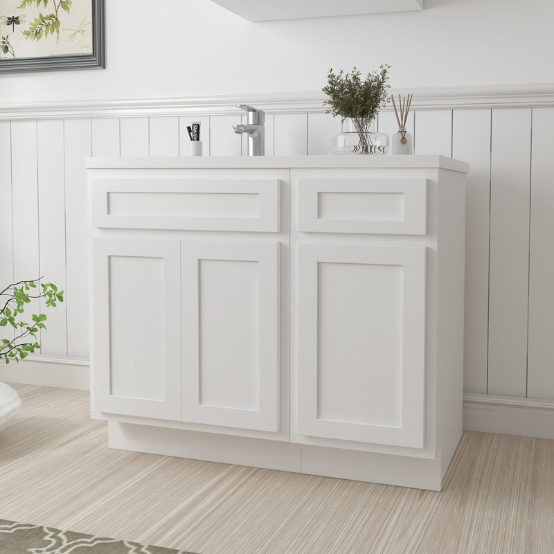 39 base de meuble-lavabo simple 39 seulement, Blanc
