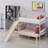House-Shaped  Bunk Bed with Slide and Storage Staircase-1931042021