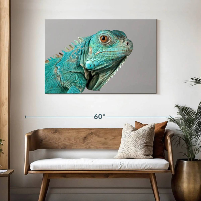 Brampt Blue Iguana, 30" H x 45" W