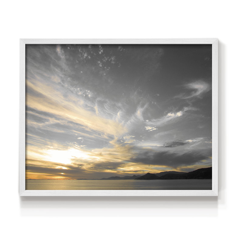 Ciel au-dessus - impression encadrée - réversible, H 16 po x l 20 po, Blanc