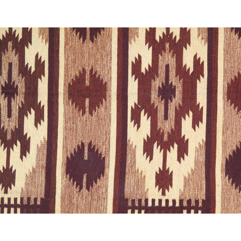Afghan Wool Southwestern Area Rug in Brown