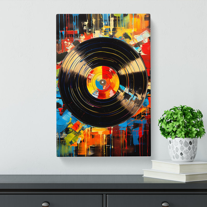 Vinyl Record No.3 - No Frame Print, 50cm H x 35cm W x 3cm D