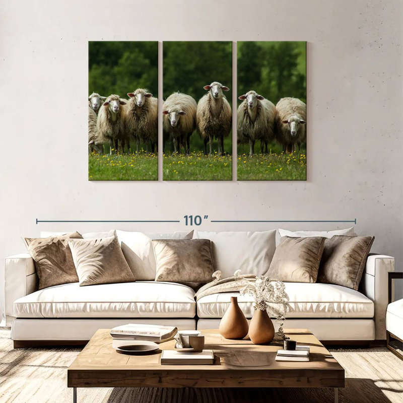 Brampt Tuscany Sheep, 48" H x 74" W