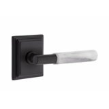 Select Round Privacy (Bed & Bath) Door Lever with Square Rosette