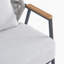 Fauteuil club d'extérieur, cadre gris avec coussin gris, ensemble de 1-480264470-480264464-480264466