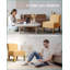 Fauteuil d'appoint sans accoudoirs en tissu pour chambre à coucher, fauteuil de coiffeuse moderne avec pieds en bois massif-136514310