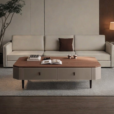 Table à thé en bois massif au design minimaliste