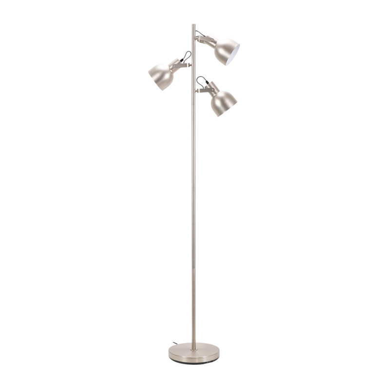 Abdija 162cm Traditional Floor Lamp, No, Chrome