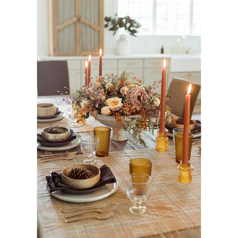 Ensemble de 3 chandeliers en verre, Ambre