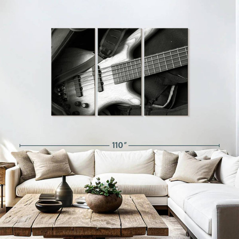 Guitare basse Abarca, H 48 po x l 74 po