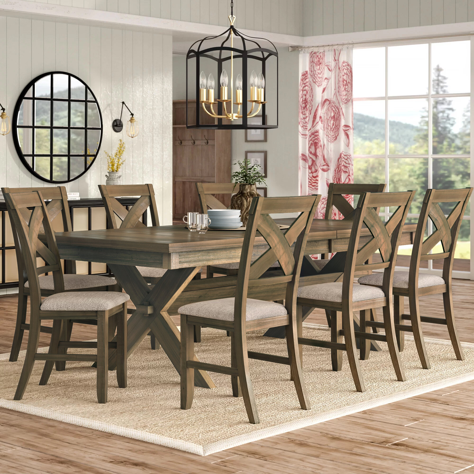 Bailee 6 piece online solid wood dining set