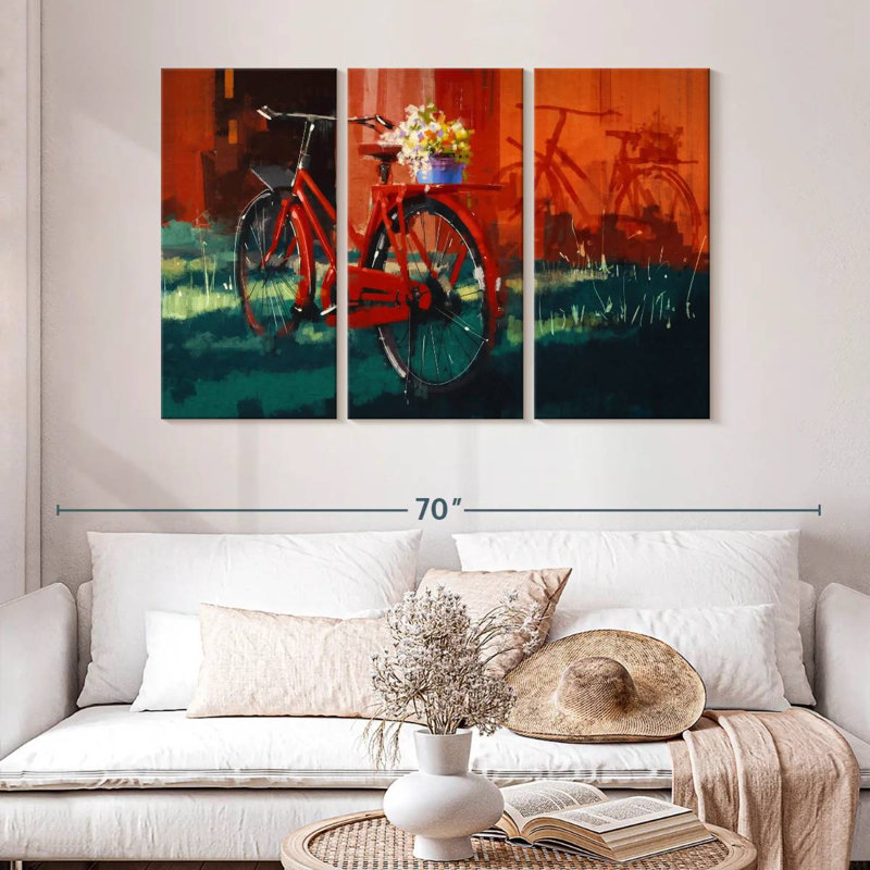 Vélo rouge Mehar, H 32 po x l 50 po
