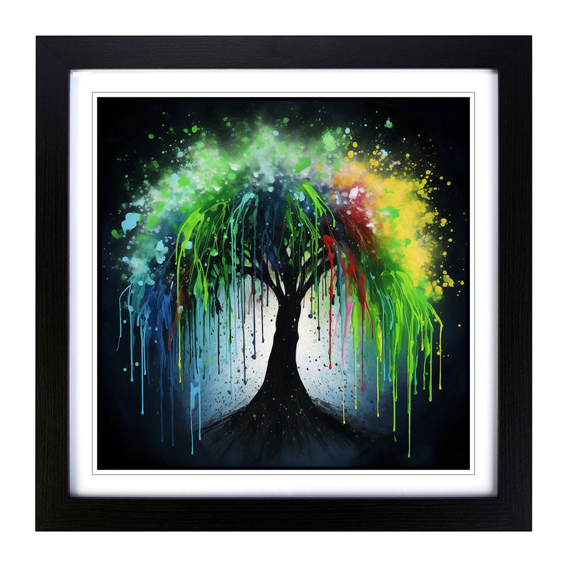 Weeping Willow No.1 - Framed Print, Black