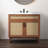 Javer 36" Rattan Modern Farmhouse 2-Shelf Bath Vanity Cabinet Only (Sink Basin not Included)-93805410