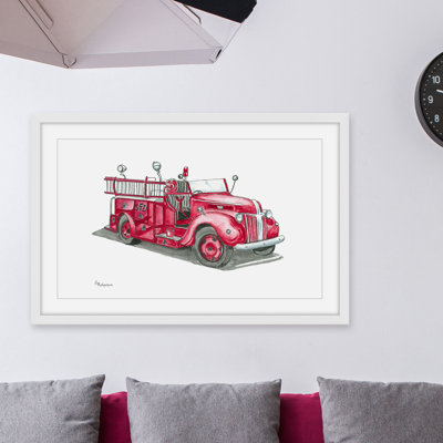 " Vintage Fire Truck " by Glenda Roberson