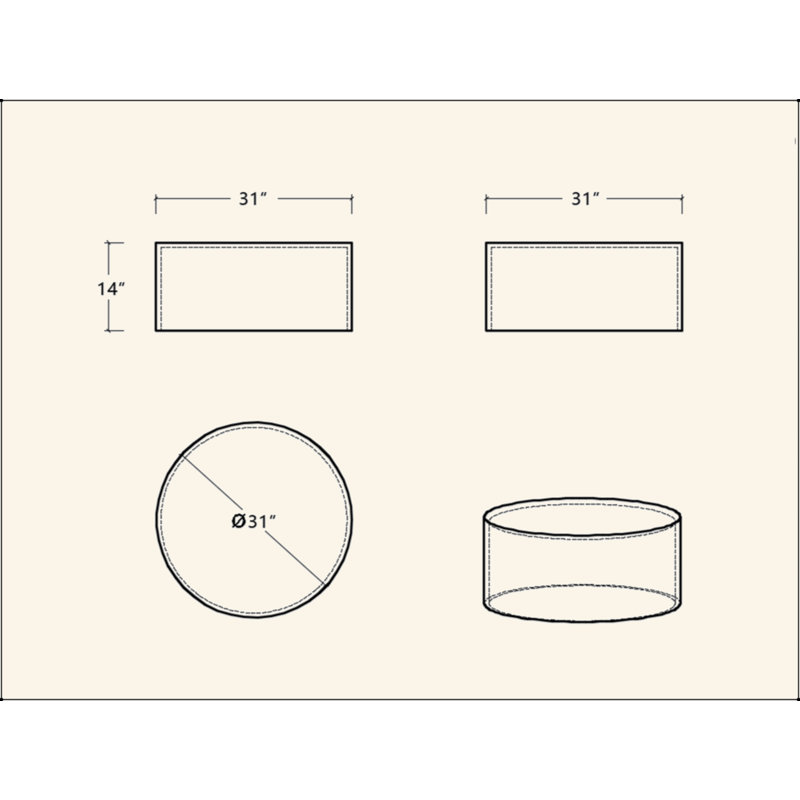 Table basse ronde, table de bout rembourrée Boucle, fonctionne comme table d'appoint, repose-pieds et siège pour le salon, la chambre à coucher, l'entrée, le bureau