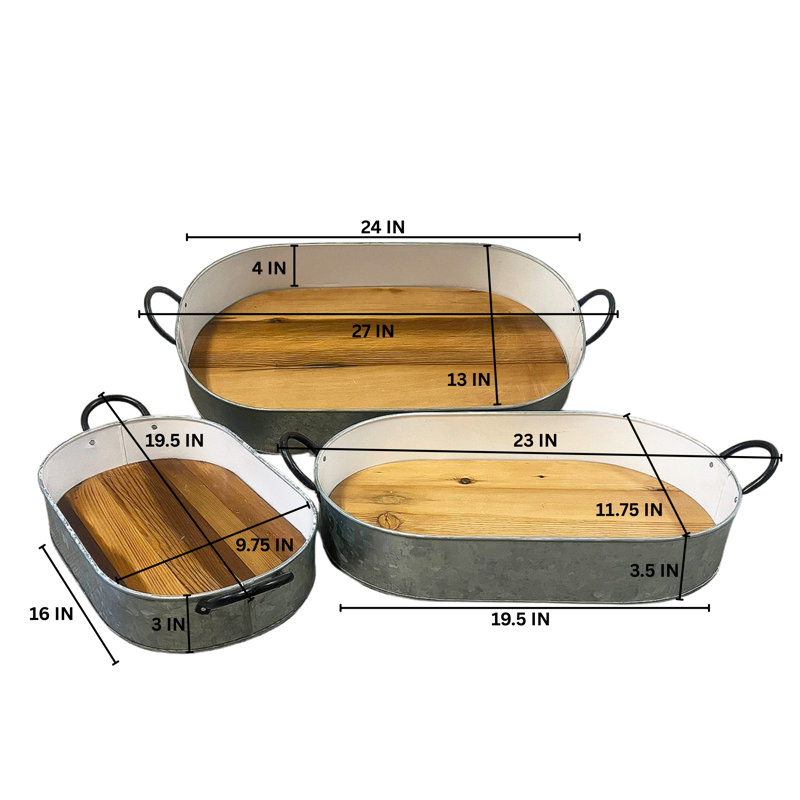 Myhanh Metal Tray - Set of 3