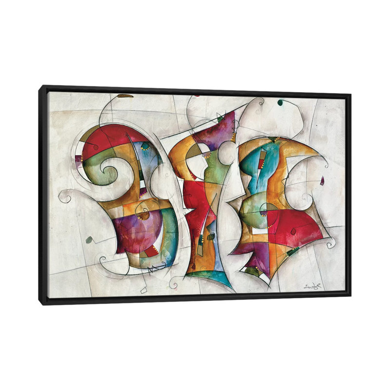 «Dance» par Eric Waugh, impression sur toile, H 18 po x l 26 po x P 1,5 po, Toile avec cadre flottant noir, Pas de tapis