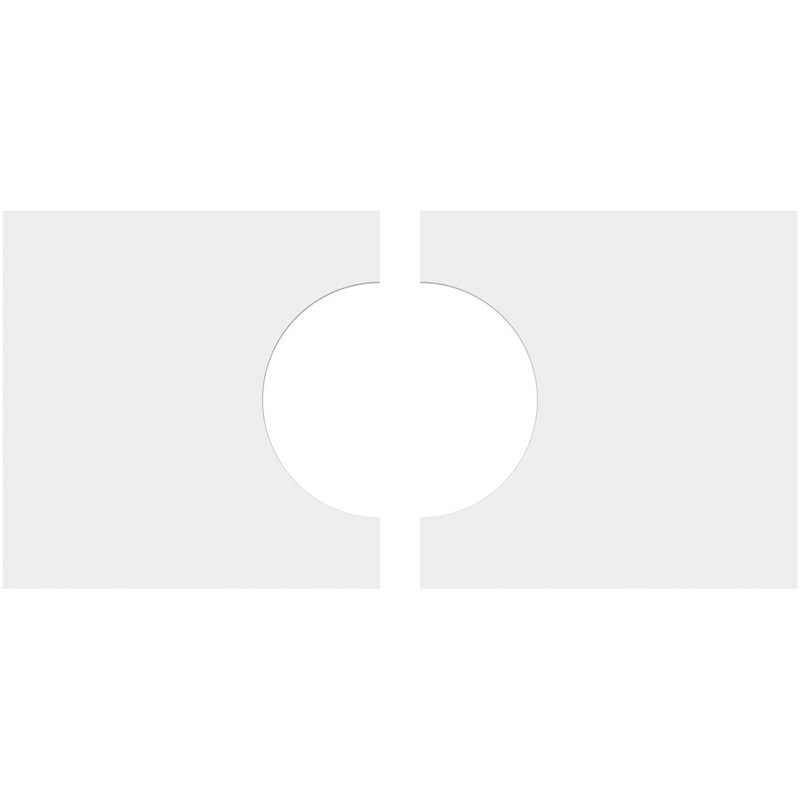 Médaillon de plafond rectangulaire rectangulaire en PVC de qualité architecturale, H 1 po x l 16 po x P 8 po
