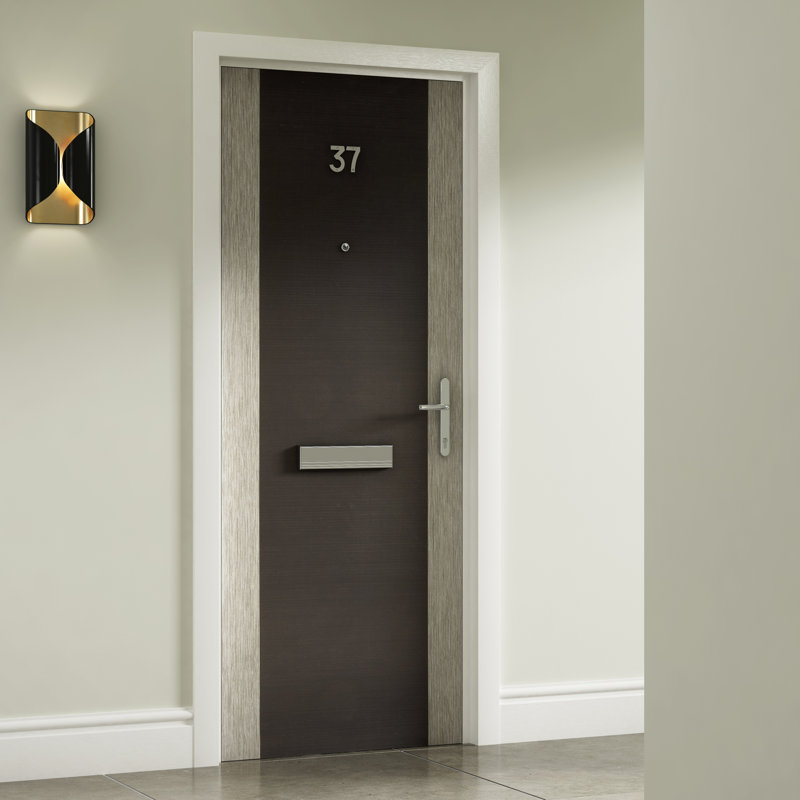 Fire Doors Lacquered, 198.1cm H x 76.2cm W x 4.4cm D, Grey