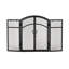 Pare-étincelles pliable en fer avec portes et outils, noir mat, 50,5 po x 32 po 5,5 po, finition noire, 50,5 po x 32 po