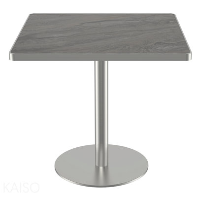 Table carrée bistro moderne tulipe 31,5 pouces avec plateau en faux marbre, facile à assembler, structure en métal robuste
