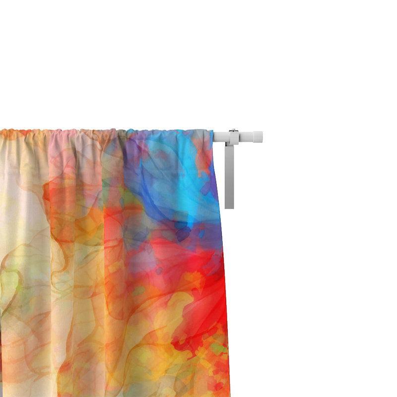 Paire de rideaux semi-transparents Abbondanza, l 20 po x L 82 po