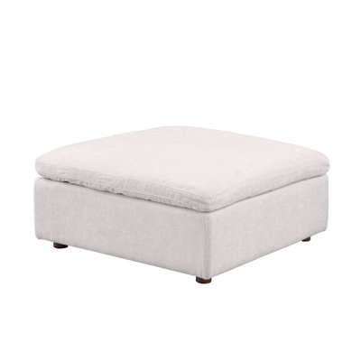 Aveliss Ottoman ? Upholstered In Genuine Belfast Fabric by Hokku Designs