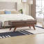 Banc rembourré en similicuir avec 4 pieds-604296615