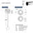 Mounting Kit for L-Type & U-Type Shower Curtain Rods
