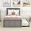 Lit plateforme simple avec lit gigogne-907391963