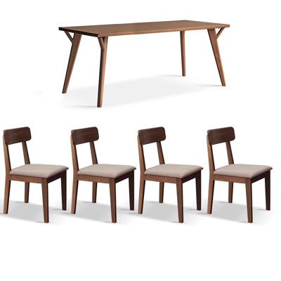 Solid wood modern simple dining table sets.