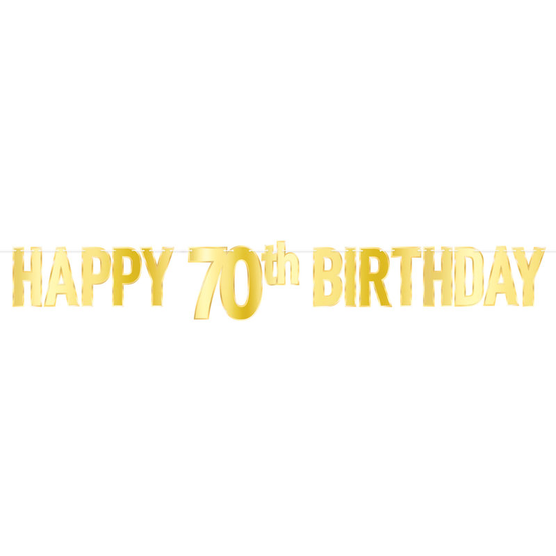 Foil Happy Birthday Streamer, 70