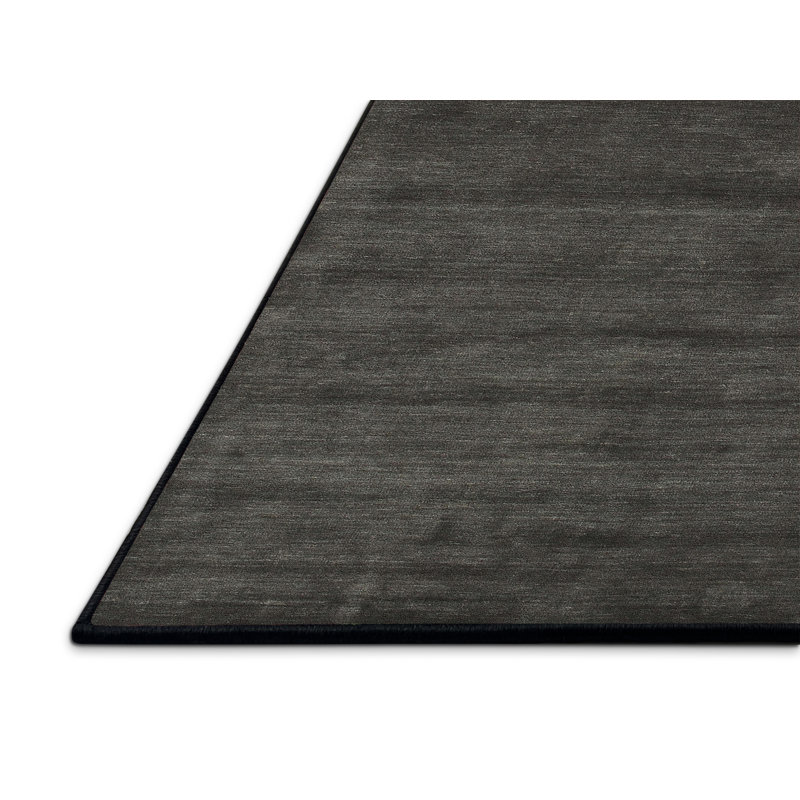 Tapis contemporain noir, Rectangle 6 pi x 9 pi