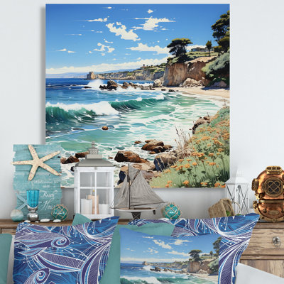 Plage contrastée pointillisme II