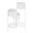 15.7" W x 31.3" H 3-Tier Foldable Metal Plant Stand, Freestanding Corner Flower Pot Holder with Hollow Shelves, White-592424532