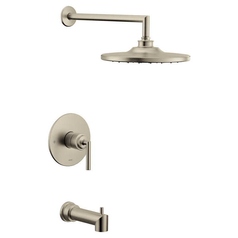 Arris M-CORE 3-Series 1-Handle Eco-Performance Tub And Shower Trim Kit, Valve Required, Brushed Nickel
