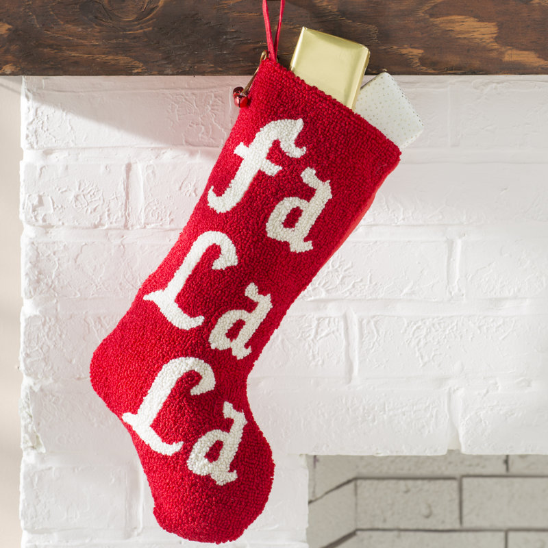 Chaussette de Noël 'Fa La La'