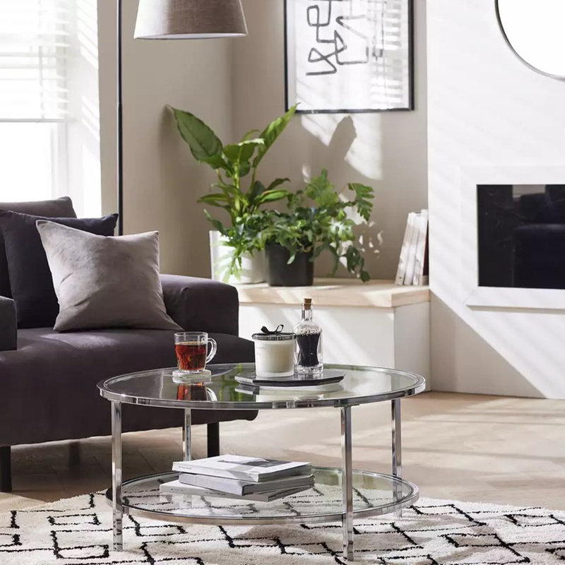 Clio Luxury Coffee Table, Silver