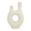 Paper Mache Abstract Rounded Decorative Vase with Double Openings-1117019867